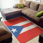Puerto Rican Flag Print Area Rug