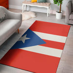 Puerto Rican Flag Print Area Rug