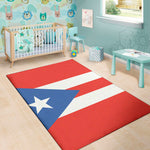Puerto Rican Flag Print Area Rug
