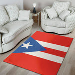 Puerto Rican Flag Print Area Rug