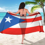 Puerto Rican Flag Print Beach Sarong Wrap