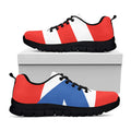Puerto Rican Flag Print Black Running Shoes