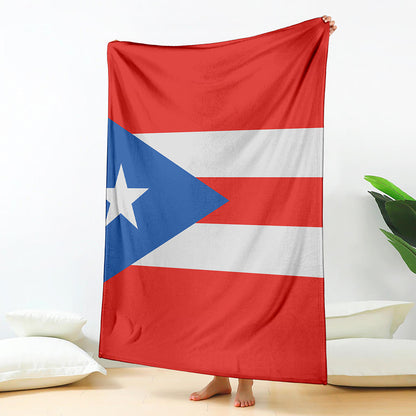 Puerto Rican Flag Print Blanket