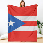 Puerto Rican Flag Print Blanket