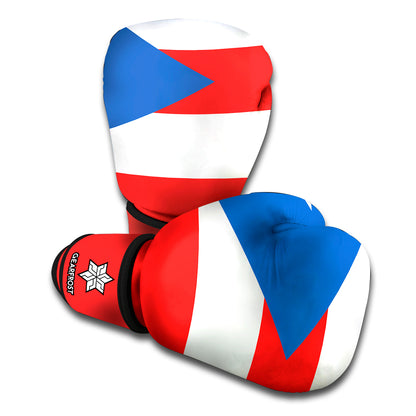 Puerto Rican Flag Print Boxing Gloves