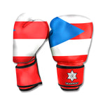 Puerto Rican Flag Print Boxing Gloves