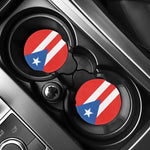 Puerto Rican Flag Print Car Coasters