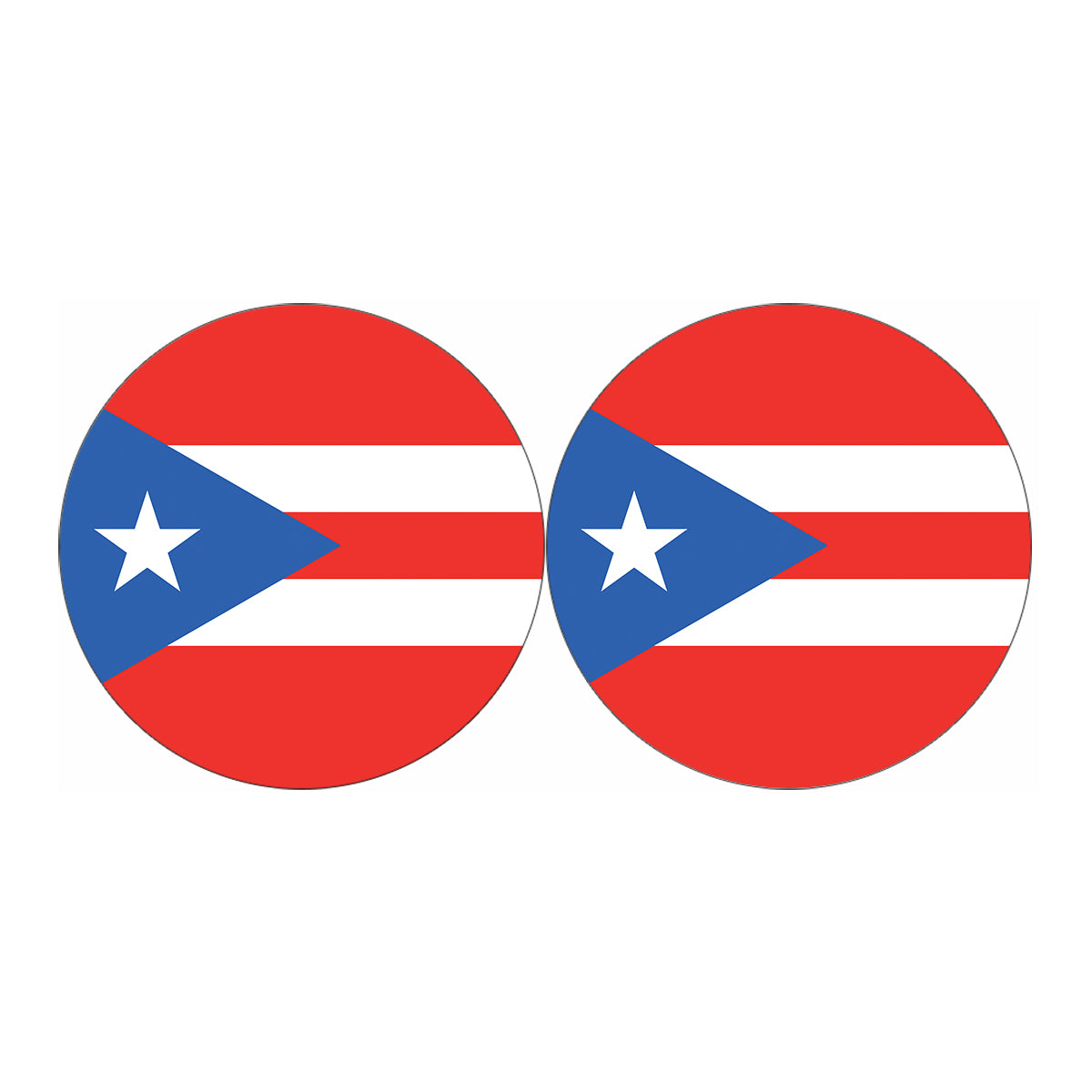 Puerto Rican Flag Print Car Coasters