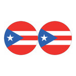 Puerto Rican Flag Print Car Coasters