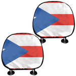 Puerto Rican Flag Print Car Headrest Covers