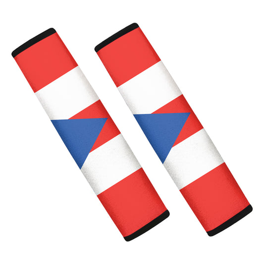 Puerto Rican Flag Print Car Seat Belt Covers