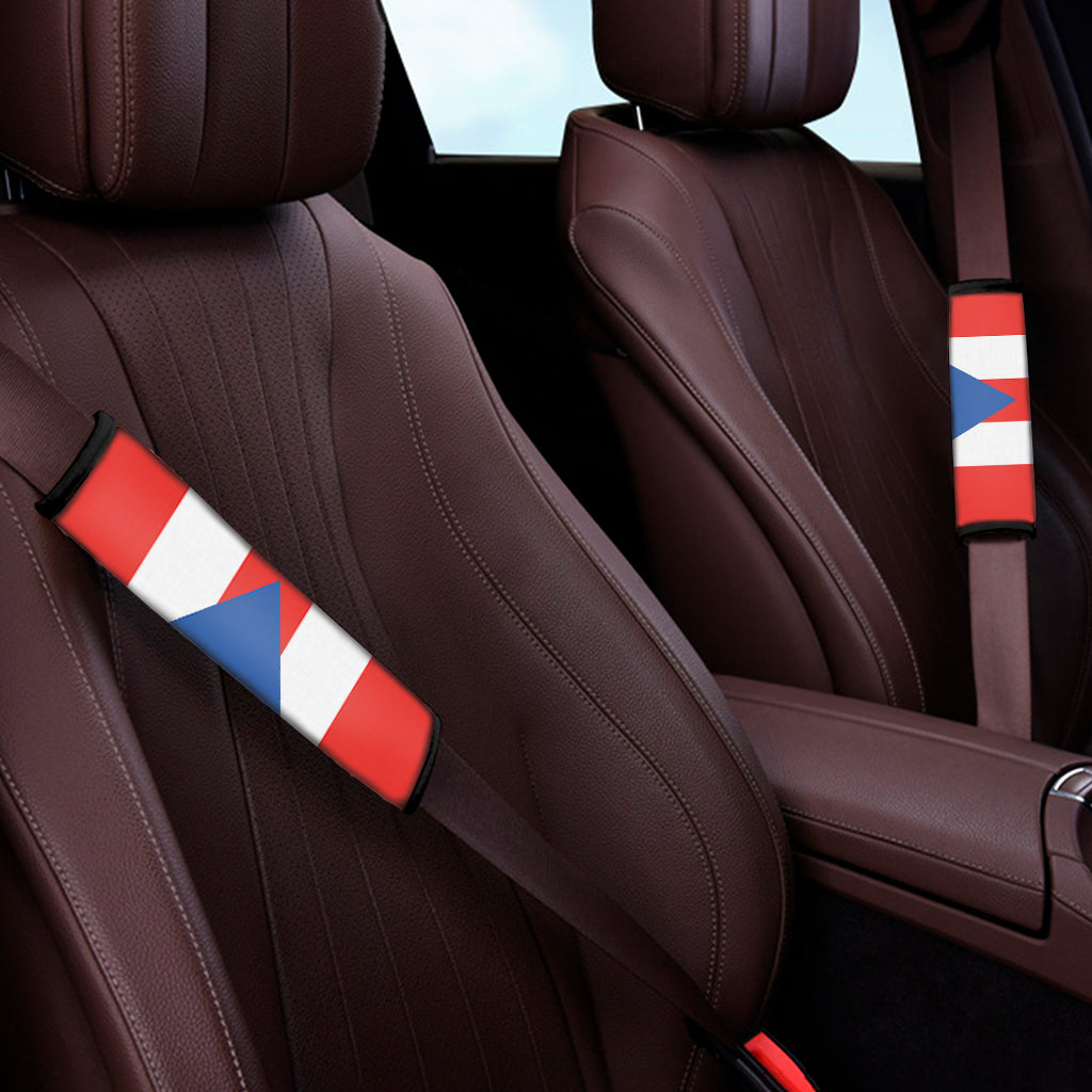 Puerto Rican Flag Print Car Seat Belt Covers