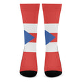 Puerto Rican Flag Print Crew Socks