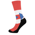 Puerto Rican Flag Print Crew Socks