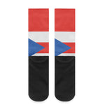 Puerto Rican Flag Print Crew Socks