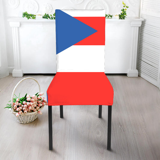 Puerto Rican Flag Print Dining Chair Slipcover