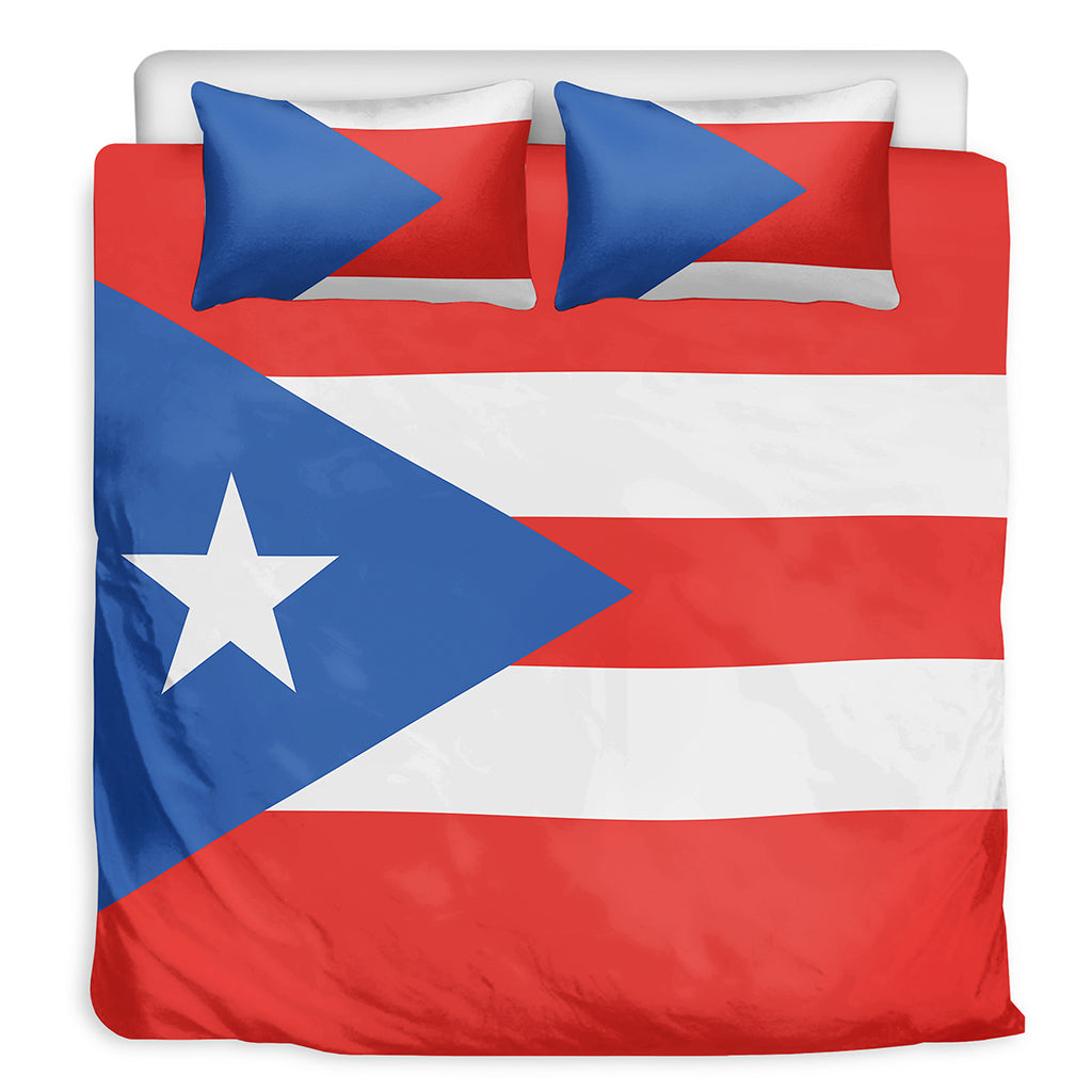 Puerto Rican Flag Print Duvet Cover Bedding Set
