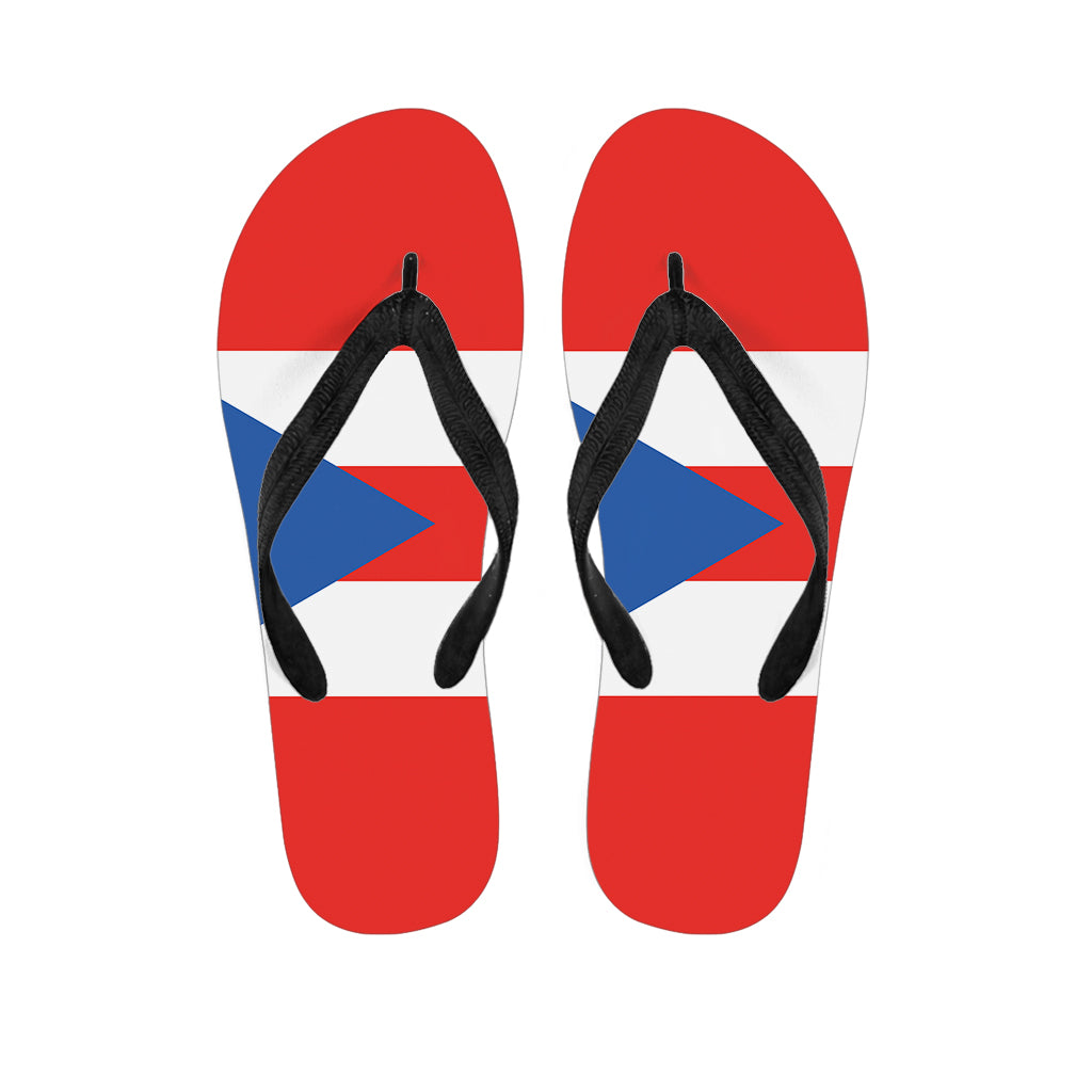 Puerto Rican Flag Print Flip Flops
