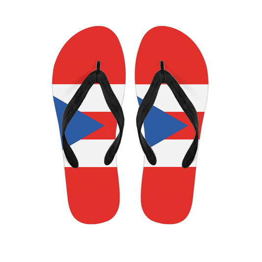 Puerto Rican Flag Print Flip Flops