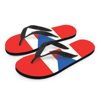 Puerto Rican Flag Print Flip Flops