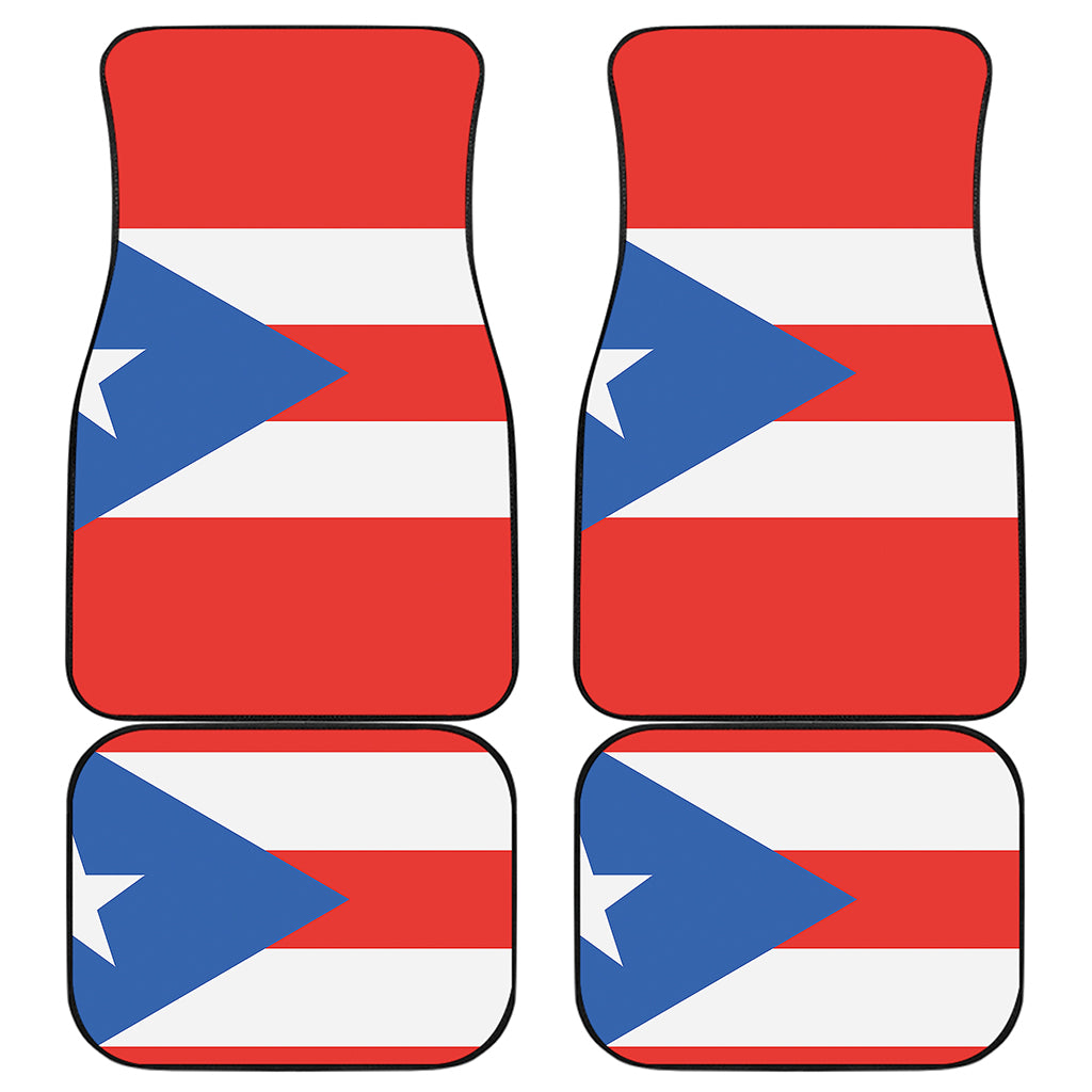 Puerto Rican Flag Print Front and Back Car Floor Mats