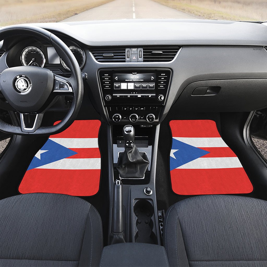 Puerto Rican Flag Print Front and Back Car Floor Mats