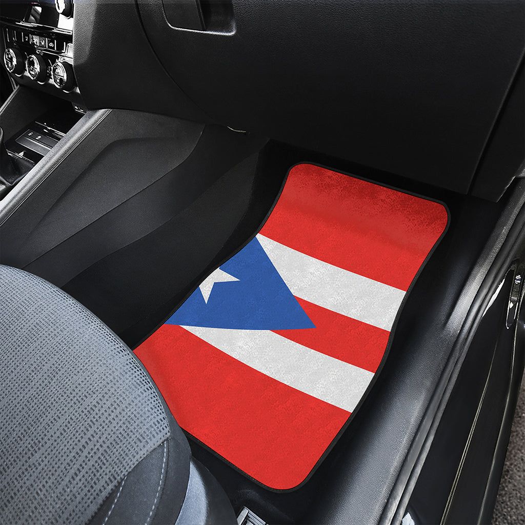 Puerto Rican Flag Print Front and Back Car Floor Mats