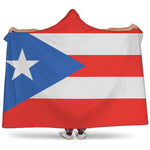 Puerto Rican Flag Print Hooded Blanket