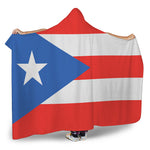 Puerto Rican Flag Print Hooded Blanket