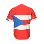 Puerto Rican Flag Print Men's Baseball Jersey