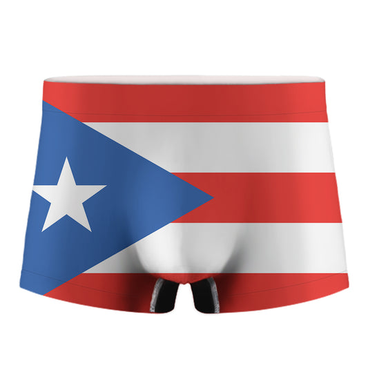 Puerto Rican Flag Print Men's Boxer Briefs