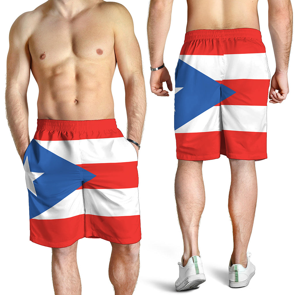 Puerto Rican Flag Print Men's Shorts