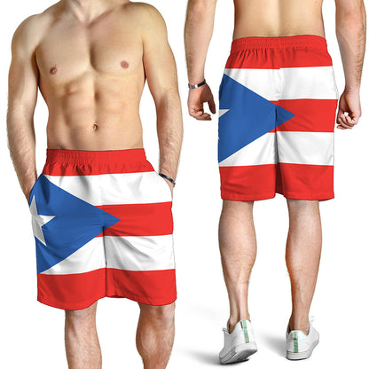 Puerto Rican Flag Print Men's Shorts