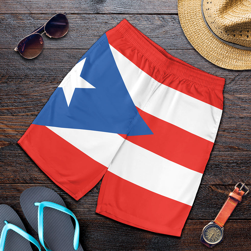 Puerto Rican Flag Print Men's Shorts
