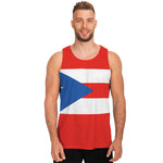 Puerto Rican Flag Print Men's Tank Top