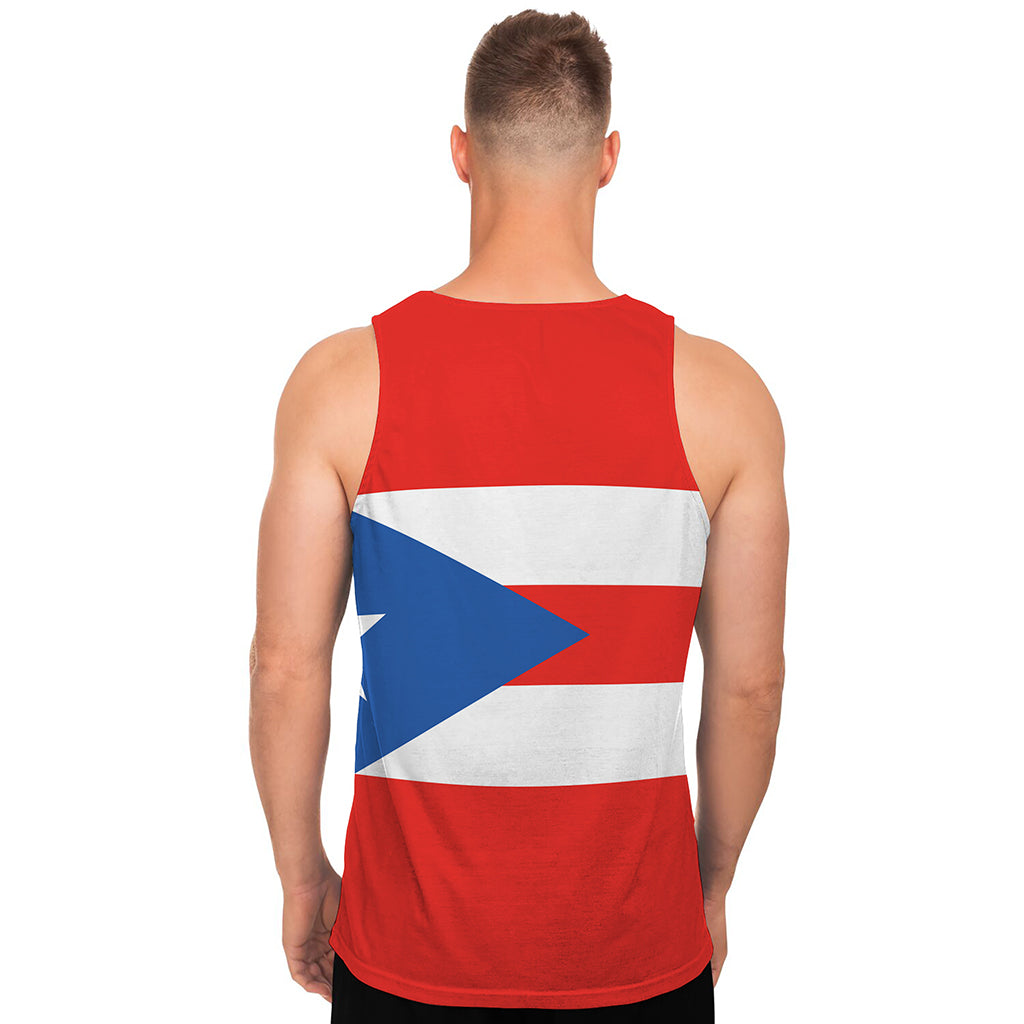 Puerto Rican Flag Print Men's Tank Top