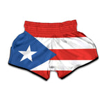 Puerto Rican Flag Print Muay Thai Boxing Shorts