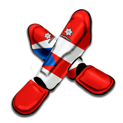 Puerto Rican Flag Print Muay Thai Shin Guard