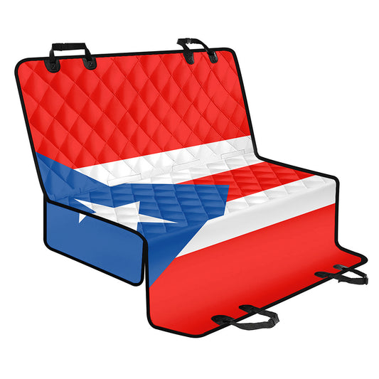 Puerto Rican Flag Print Pet Car Back Seat Cover