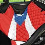 Puerto Rican Flag Print Pet Car Back Seat Cover