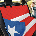 Puerto Rican Flag Print Pet Car Back Seat Cover
