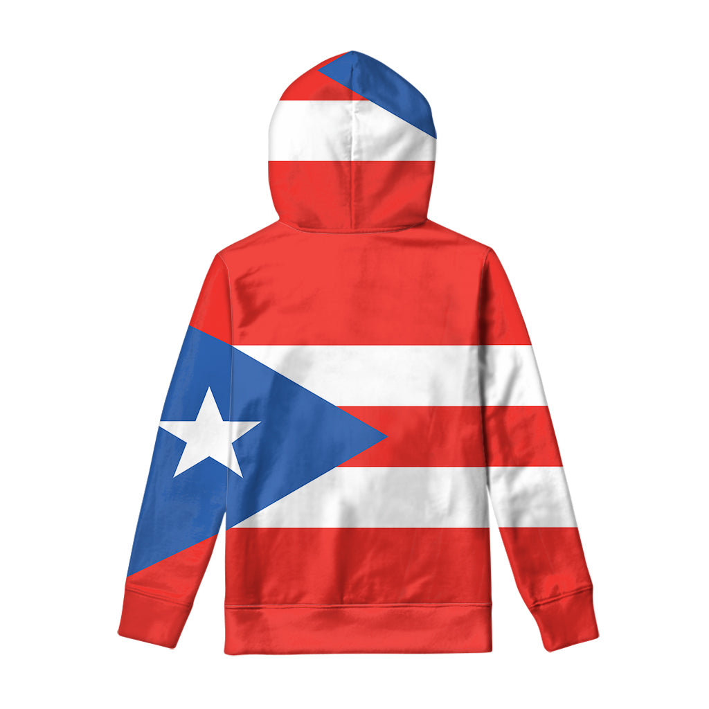 Puerto Rican Flag Print Pullover Hoodie