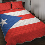 Puerto Rican Flag Print Quilt Bed Set