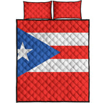 Puerto Rican Flag Print Quilt Bed Set