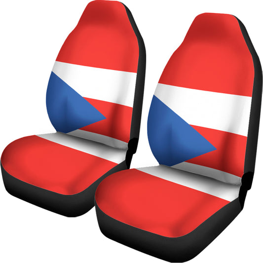 Puerto Rican Flag Print Universal Fit Car Seat Covers