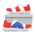 Puerto Rican Flag Print White Running Shoes