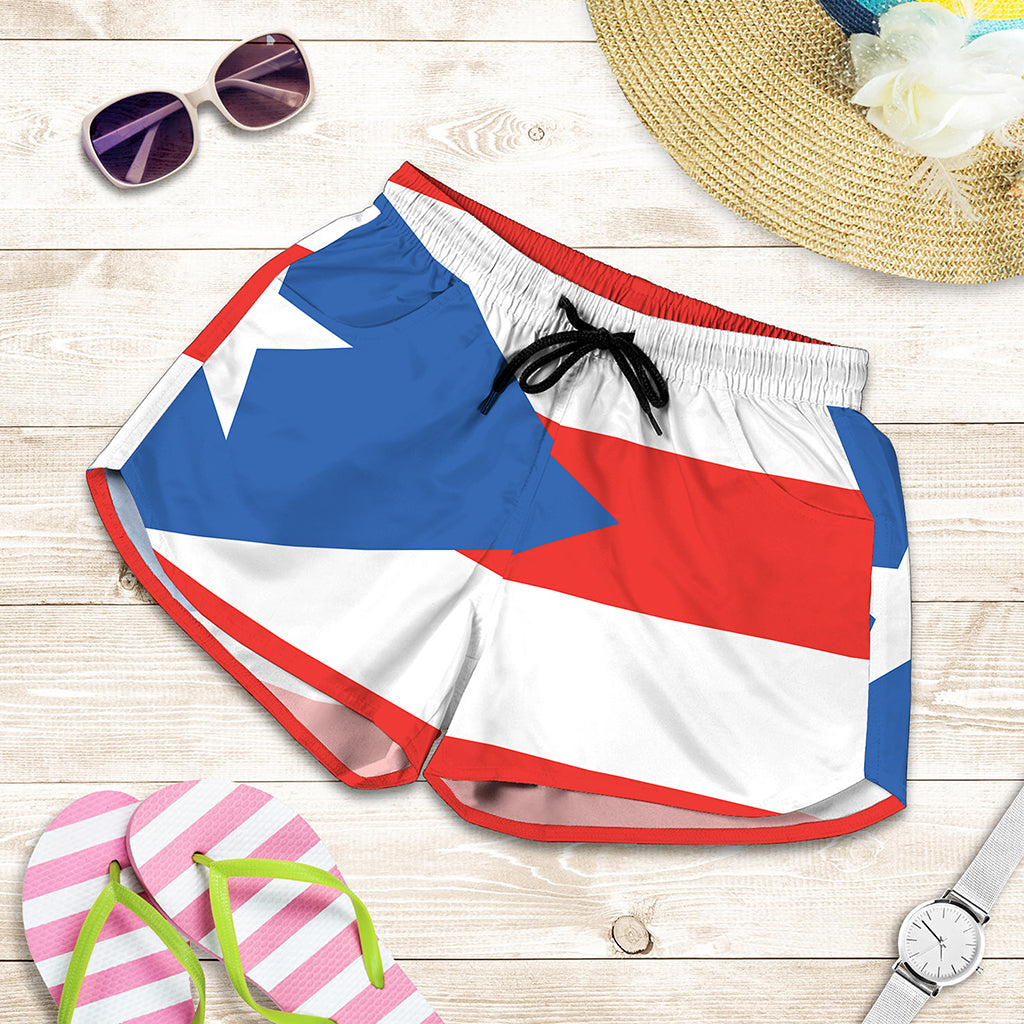 Puerto Rican Flag Print Women's Shorts