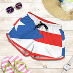 Puerto Rican Flag Print Women's Shorts