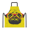 Pug With Glasses Portrait Print Apron