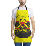 Pug With Glasses Portrait Print Apron
